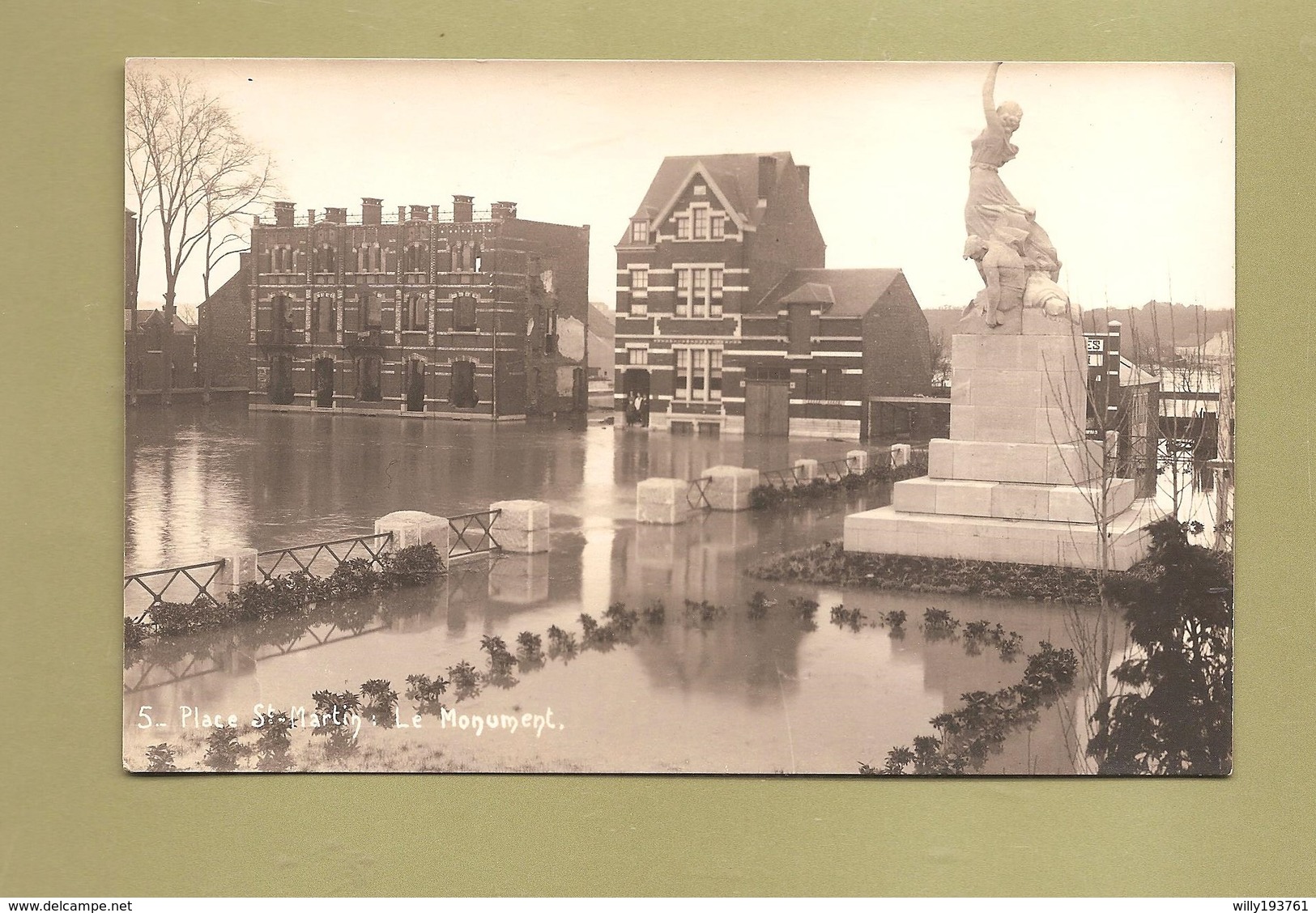 Tamines Carte Photo Place St Martin Le Monument - Sambreville