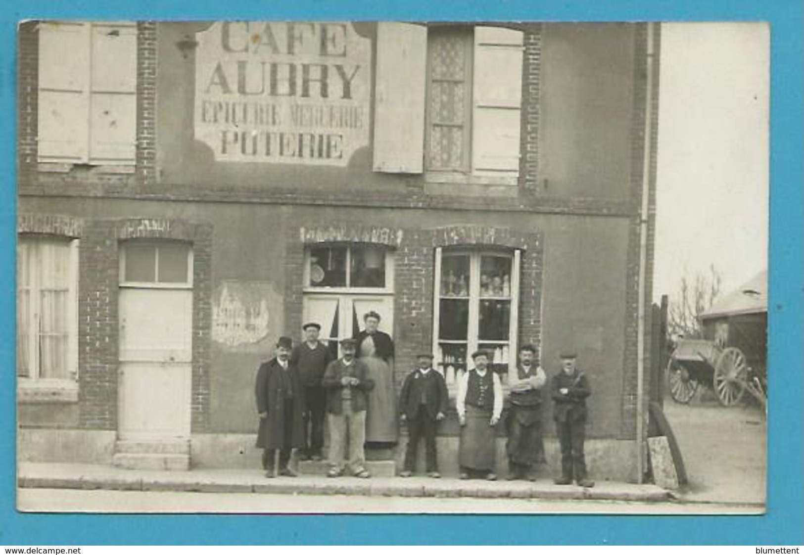CPA PHOTO Café AUBRY Epicerie Mercerie Poterie à CHAMPIGNY 94 - Champigny Sur Marne