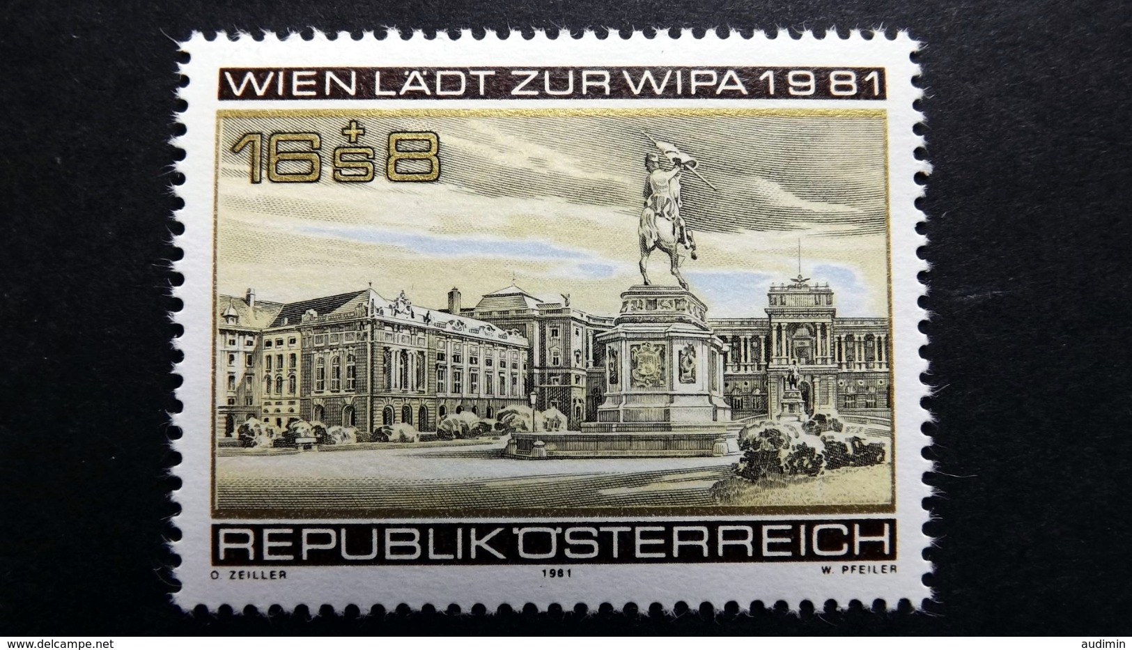 Österreich 1665 **/mnh, Heldenplatz Wien, Erzherzog-Karl-Denkmal, Neue Hofburg (fertiges Markenbild) - Neufs