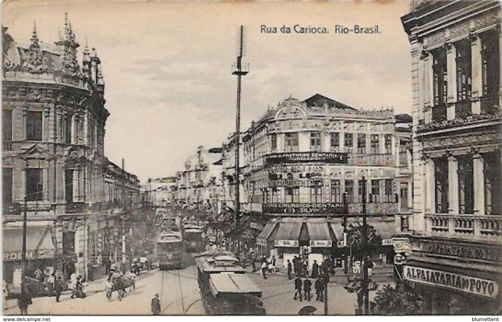 CPA Brésil Brazil RIO Commerces Tramway Non Circulé - Rio De Janeiro