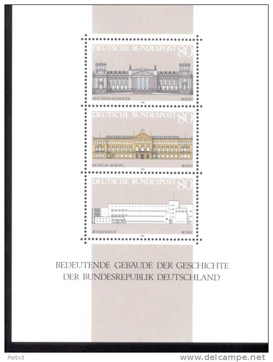 Bund Block 20 Bedeutende Gebäude Postfrisch MNH ** Neuf - 1981-1990