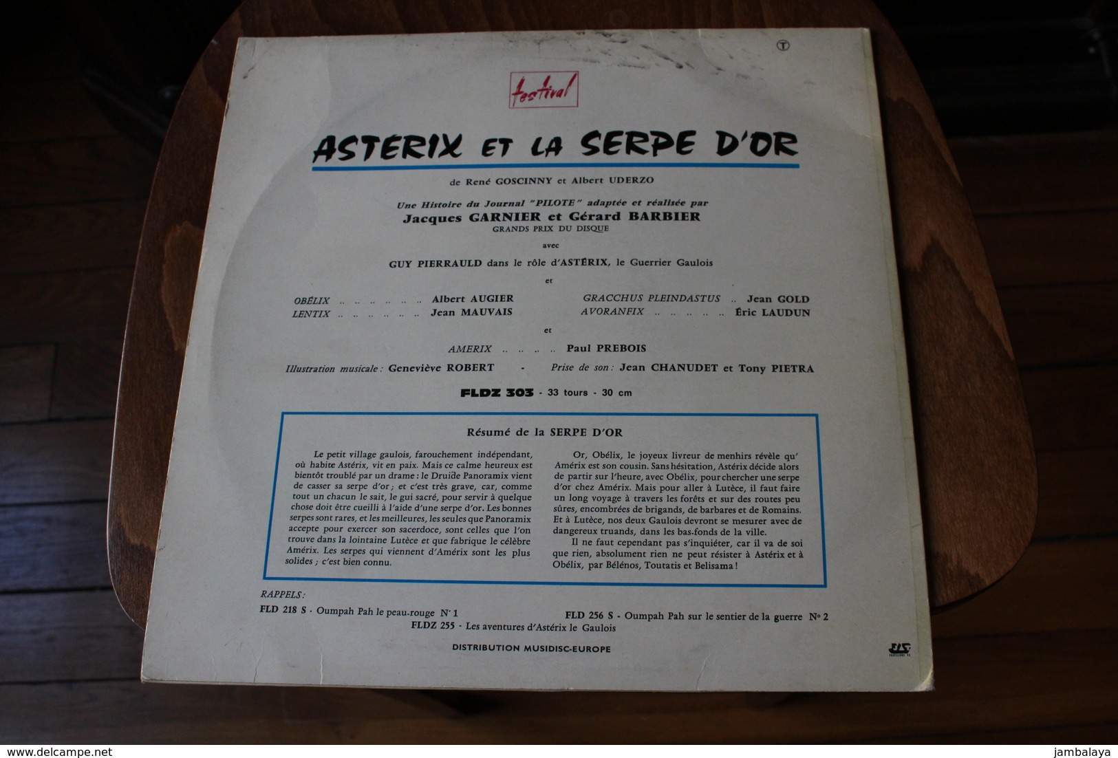 ASTERIX ET LA SERPE D'OR DISQUE VINYL 33tours - Disques & CD