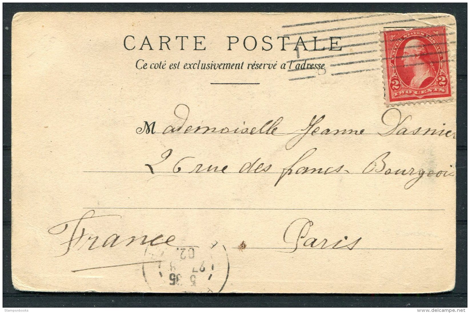 1902 Paquebot 'LA LORRAINE' Compagnie Generale Transatlantique Ship Postcard. Ateliers D.A. Longuet USA - Paris. - Steamers