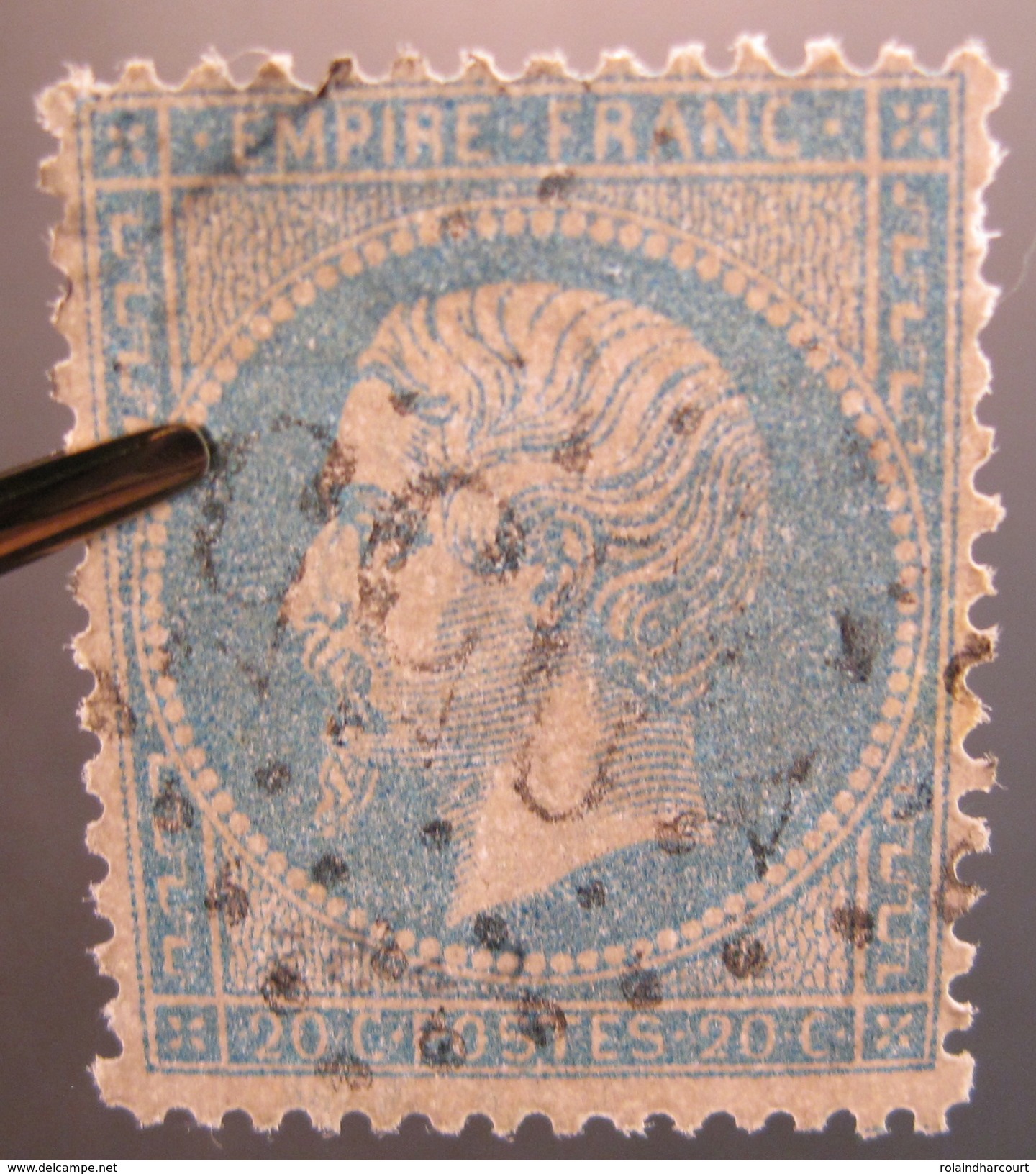 LOT R1631/582 - NAPOLEON III N°22 - GC 5055 PHILIPPEVILLE (ALGERIE) INDICE 3 - 1862 Napoleon III