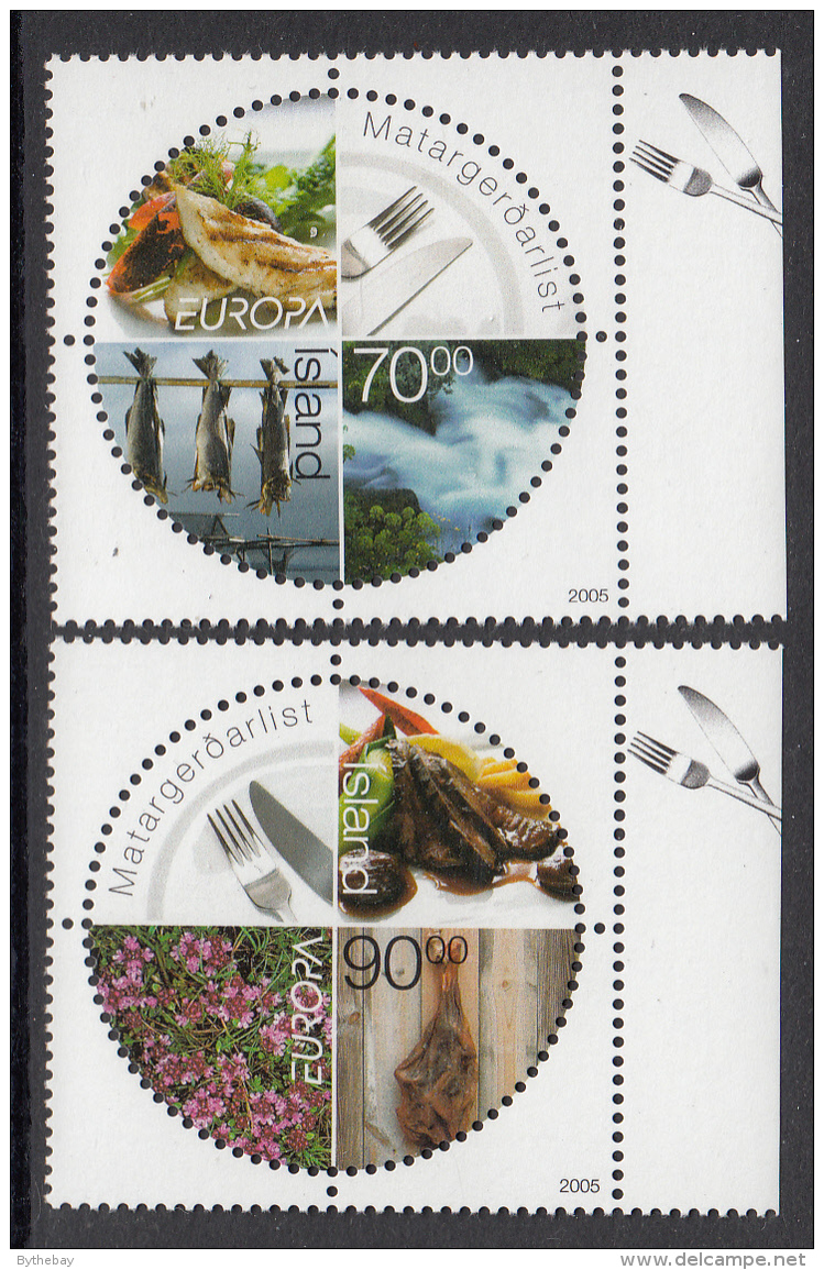 Iceland MNH 2005 Scott #1050-#1051 Set Of 2 Food Culture - EUROPA - Nuovi