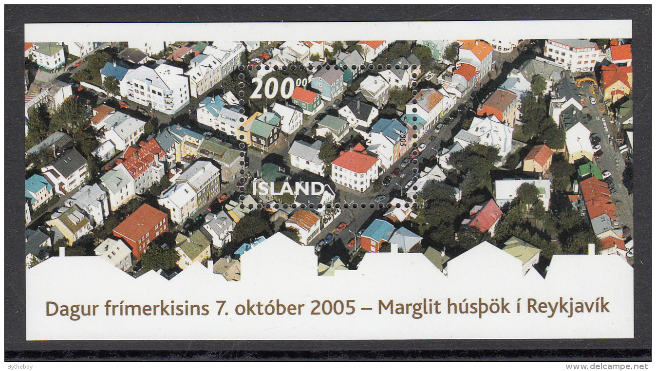 Iceland MNH 2005 Scott #1058 Souvenir Sheet 200k Reykjavik - Stamp Day - Nuevos