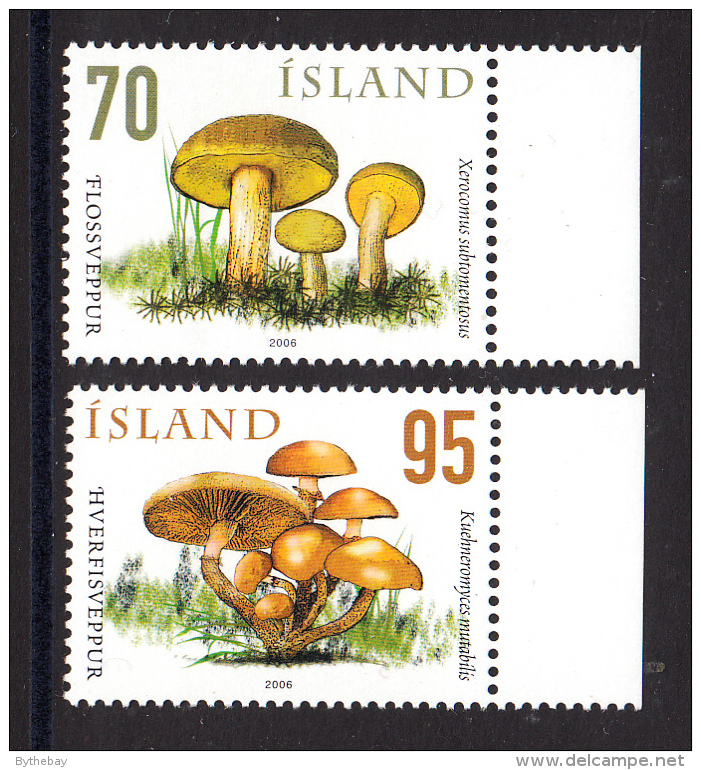 Iceland MNH 2006 Scott #1087-#1088 Set Of 2 Mushrooms - Neufs