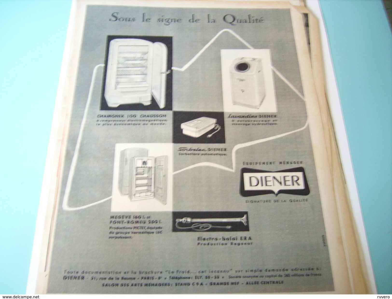 ANCIENNE PUBLICITE LA QUALITE DIENER 1955 - Alcohols