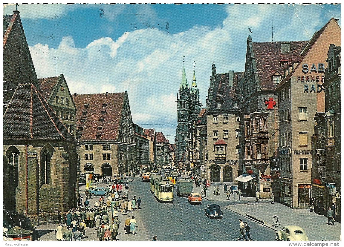 NÜRNBERG  Fg  Auto VW  Tram Tramway - Nuernberg