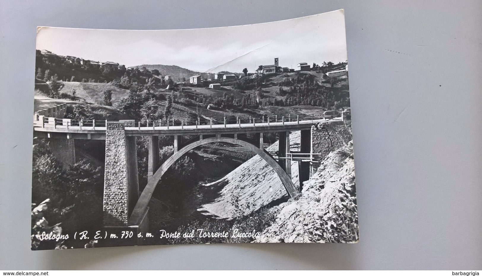 CARTOLINA SOLOGNO .- PONTE SUL TORRENTE LUCCOLA - Reggio Emilia