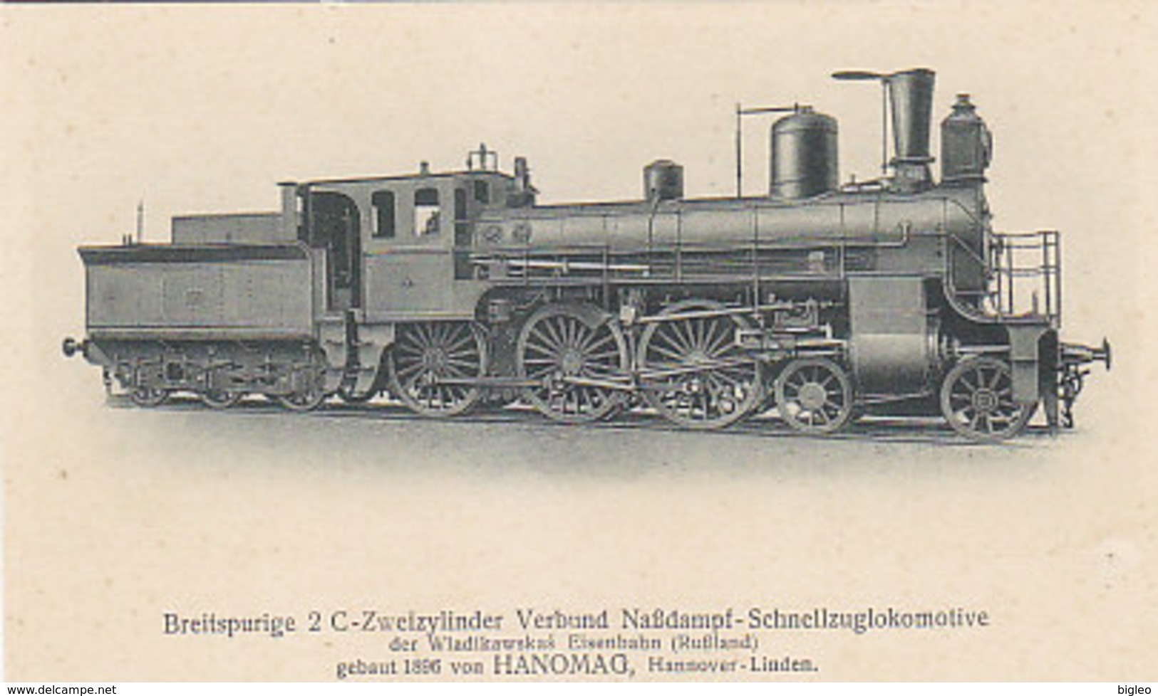 Wladikawskas Eisenbahn (Russland) - Nassdampf-Schnellzugslok     (A-38-150215) - Trains