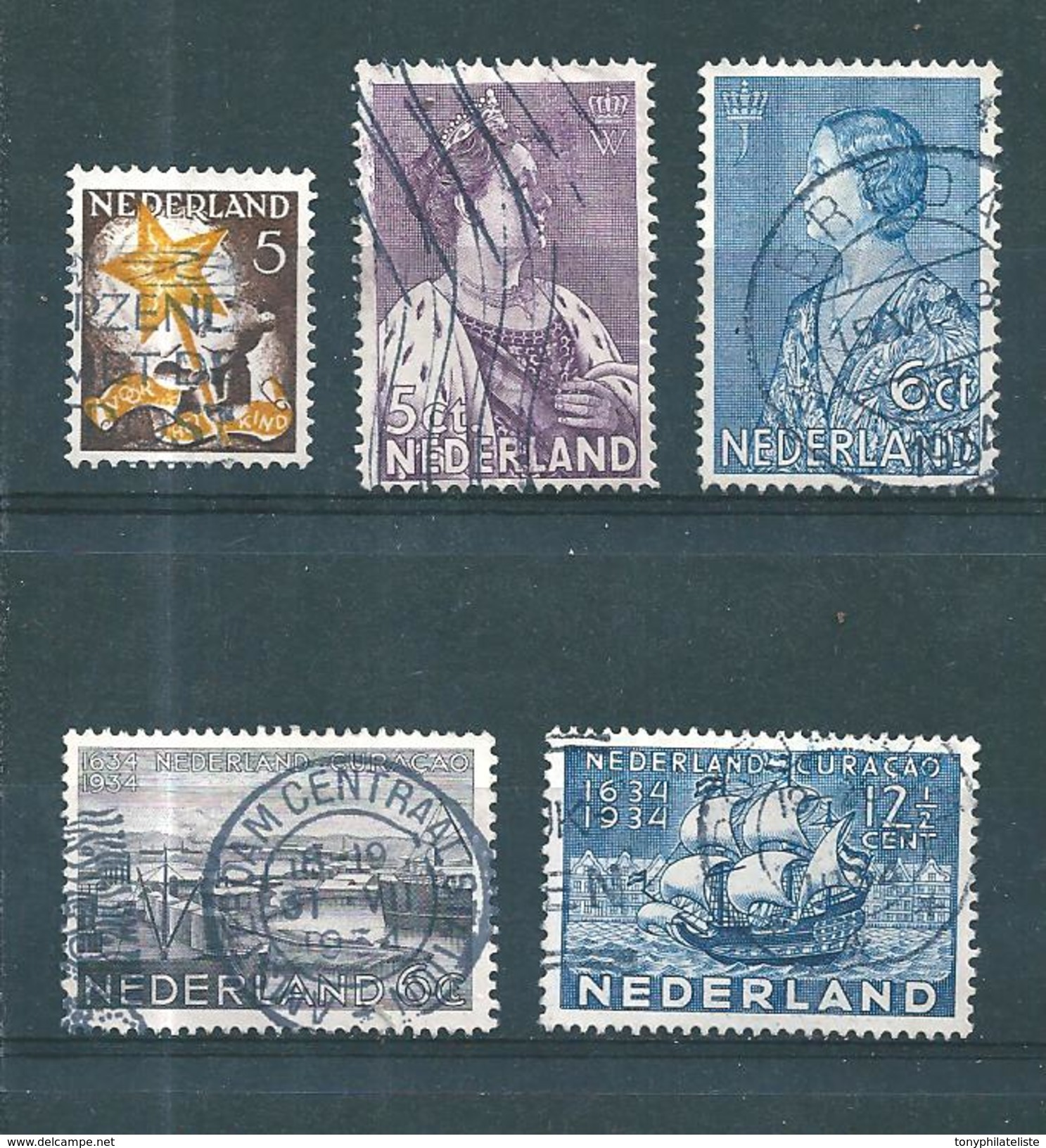 Pays Bas Timbres De 1933/34  N°259 + 263 A 266    Oblitérés - Gebraucht