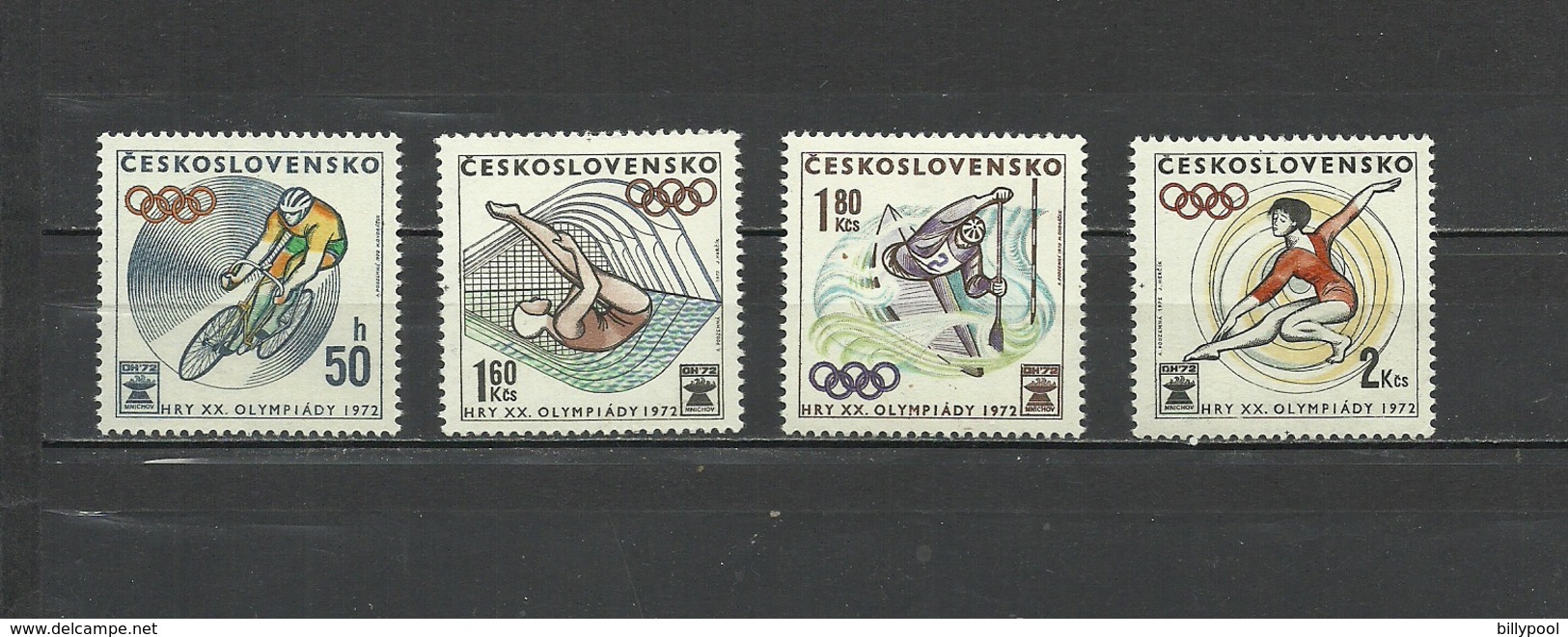 CZECHOSLOVAKIA  Olympics  Olympic Games  Munchen 1972 4v. Perf. - Sommer 1972: München