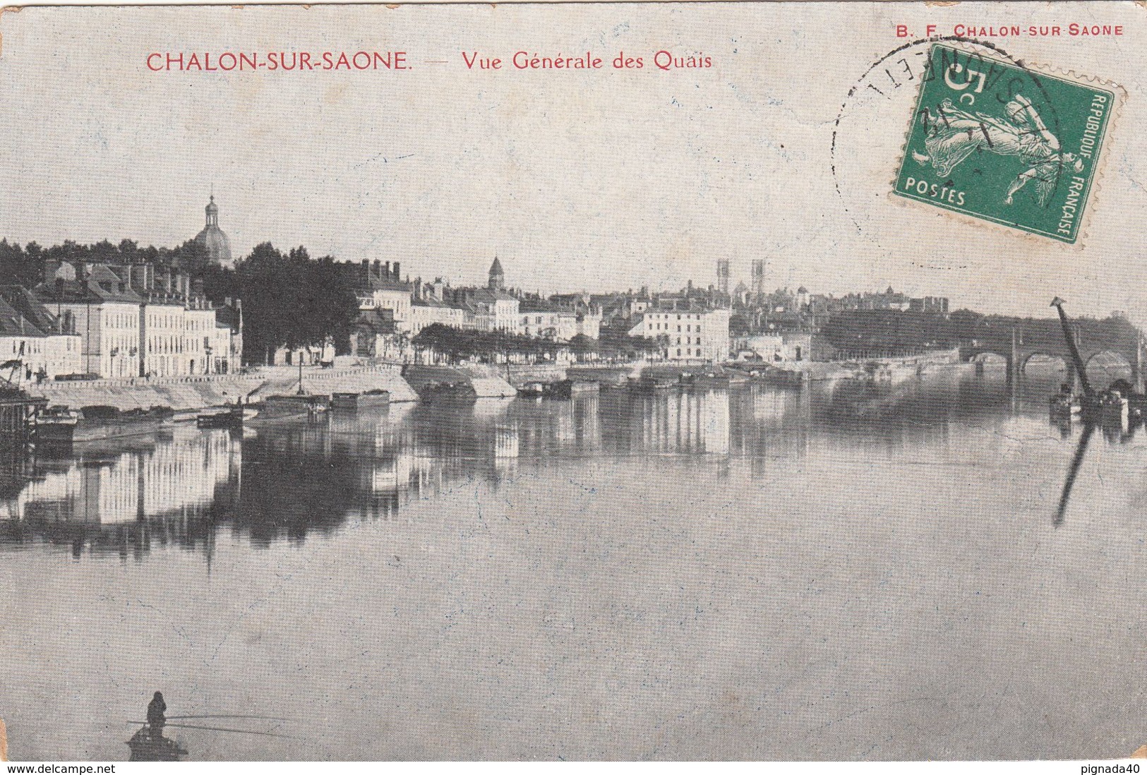 Cp , 71 , CHALON-sur-SAÔNE , Vue Générale Des Quais - Chalon Sur Saone