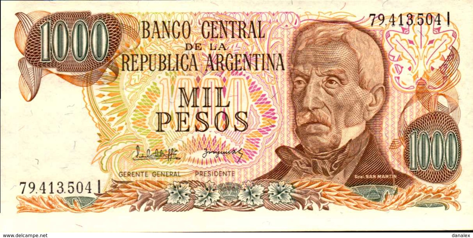 ARGENTINE  1000  PESOS  De  1976-83nd  Pick 304d  UNC/NEUF - Argentine