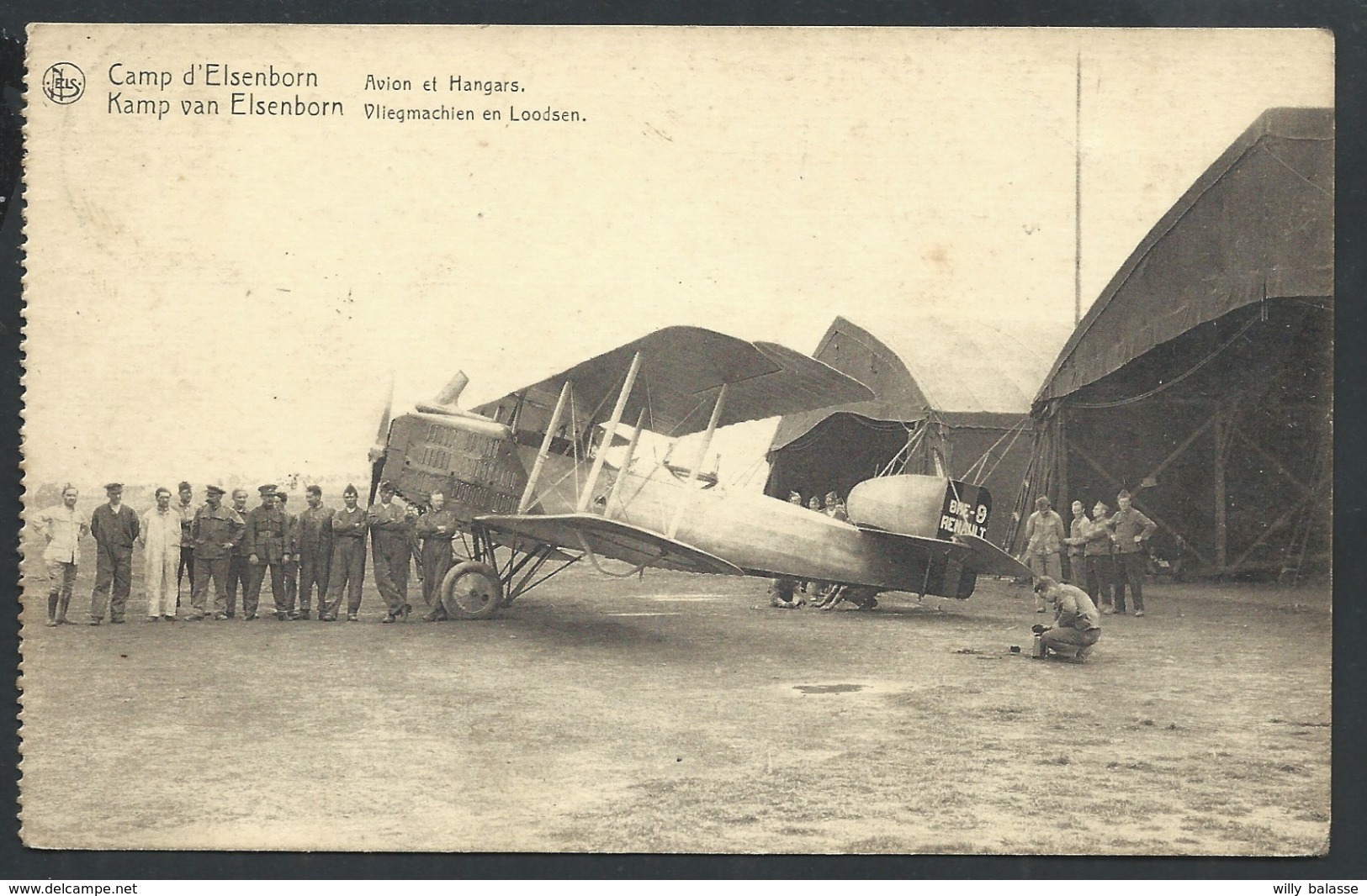 +++ CPA - CAMP D'ELSENBORN - Avion Et Hangars - Aviation - Vliegmachien En Loodsen - Nels  // - Bütgenbach