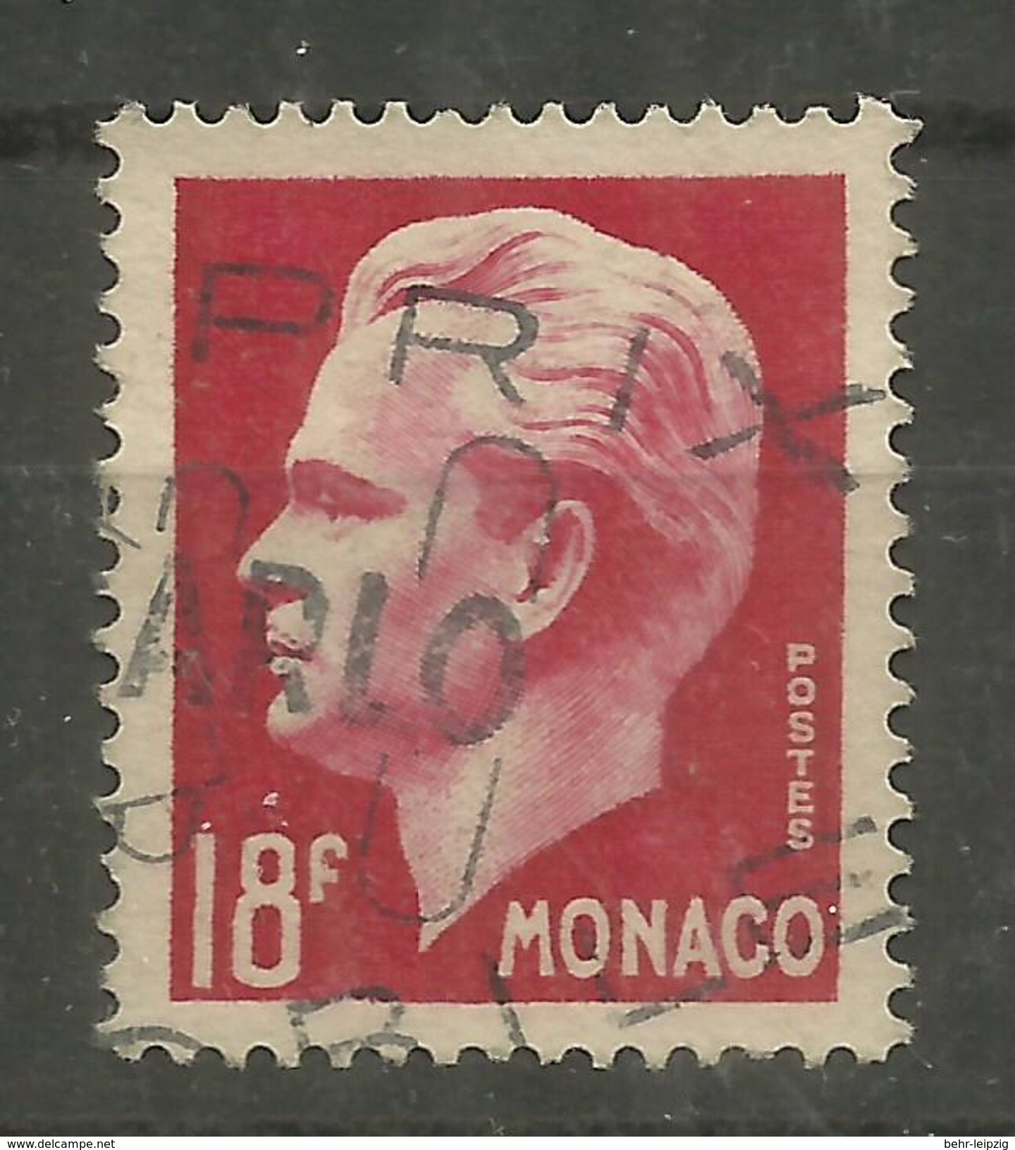 Monaco 426 " 18 F-Briefmarke Mit Abbildung Von Fürst Reinier III" Gestempelt. Tip-top Mi.:4,00 - Gebraucht