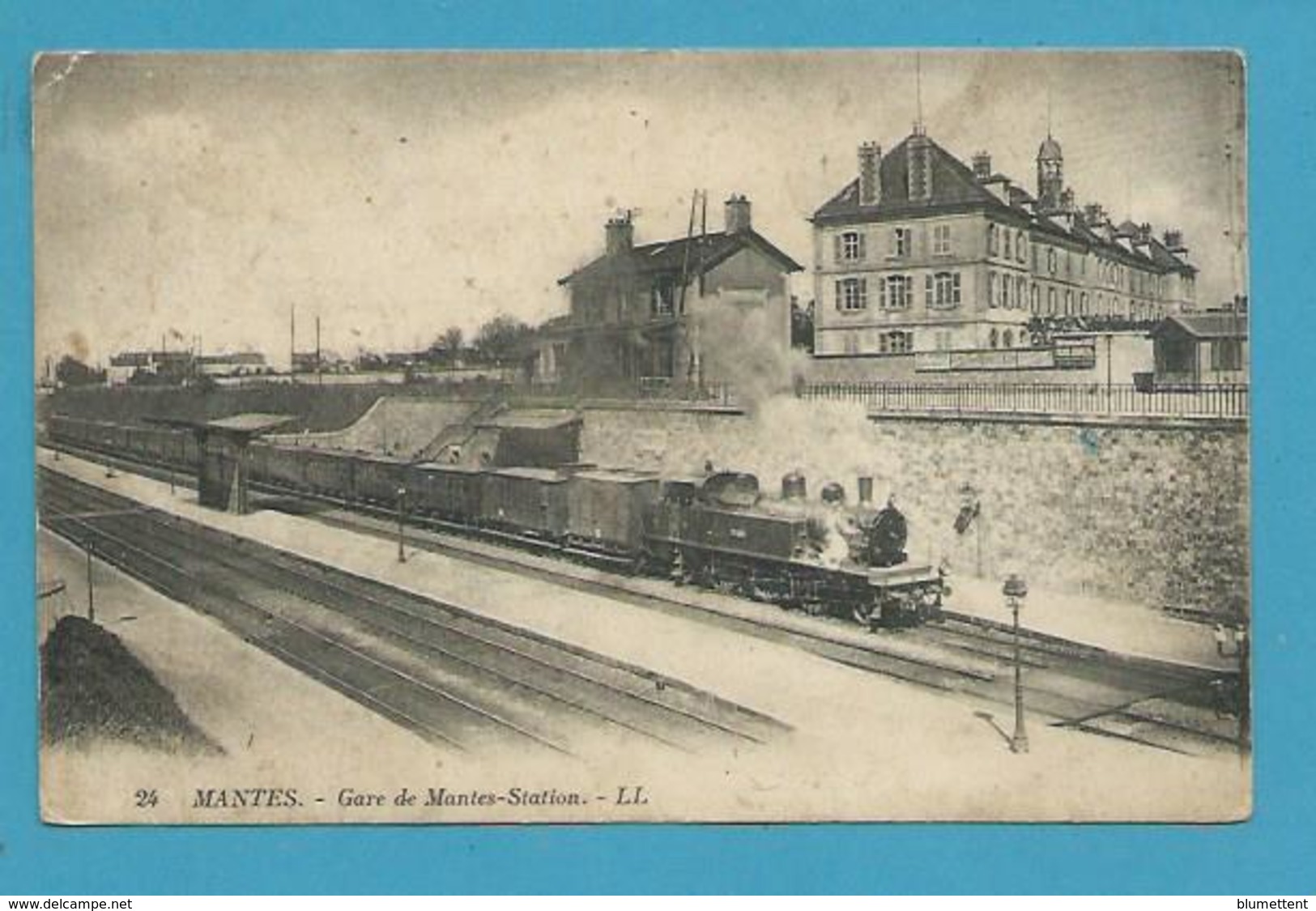 CPA Chemin De Fer Train Gare De Mantes-Station MANTES 78 - Mantes La Jolie