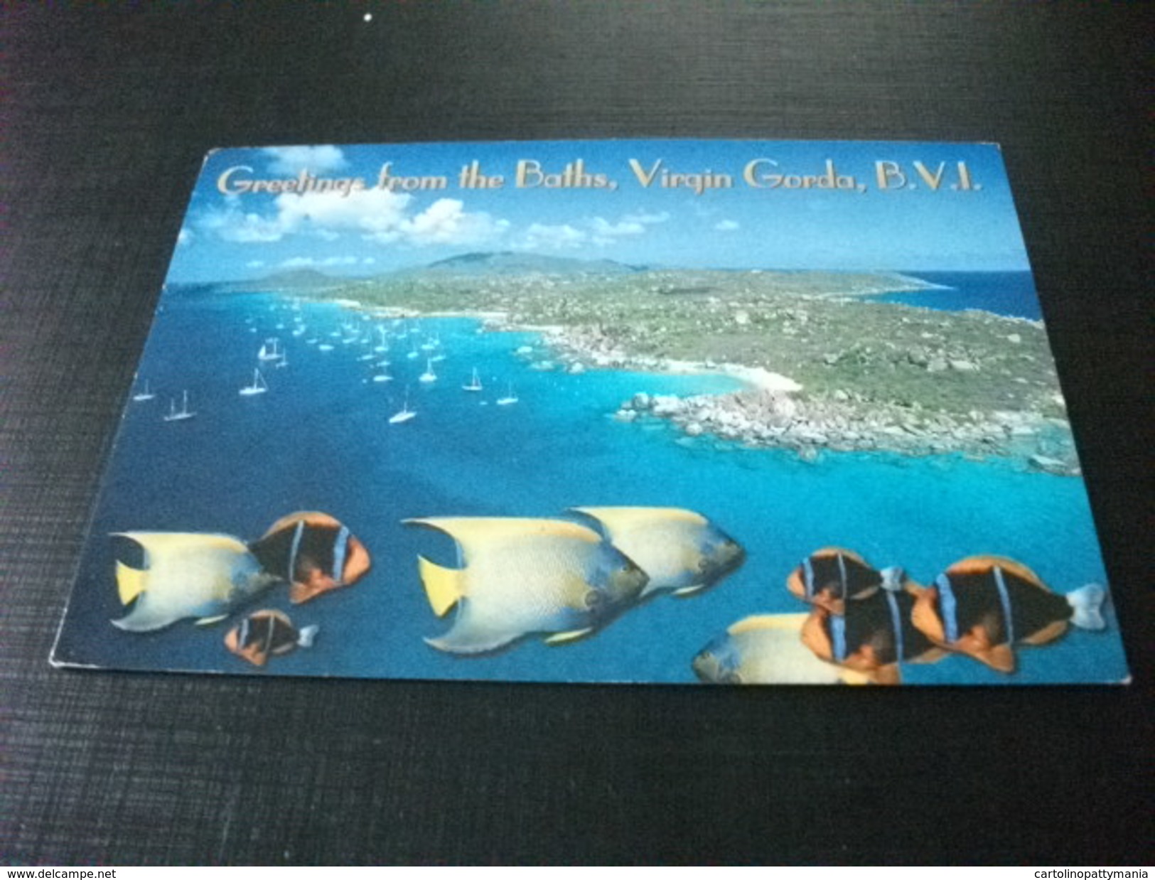 STORIA POSTALE FRANCOBOLLO COMMEMORATIVO  SAINT LUCIA THE BATHS VIRGIN GORDA  BRITISH VIRGIN ISLAND - Jungferninseln, Britische