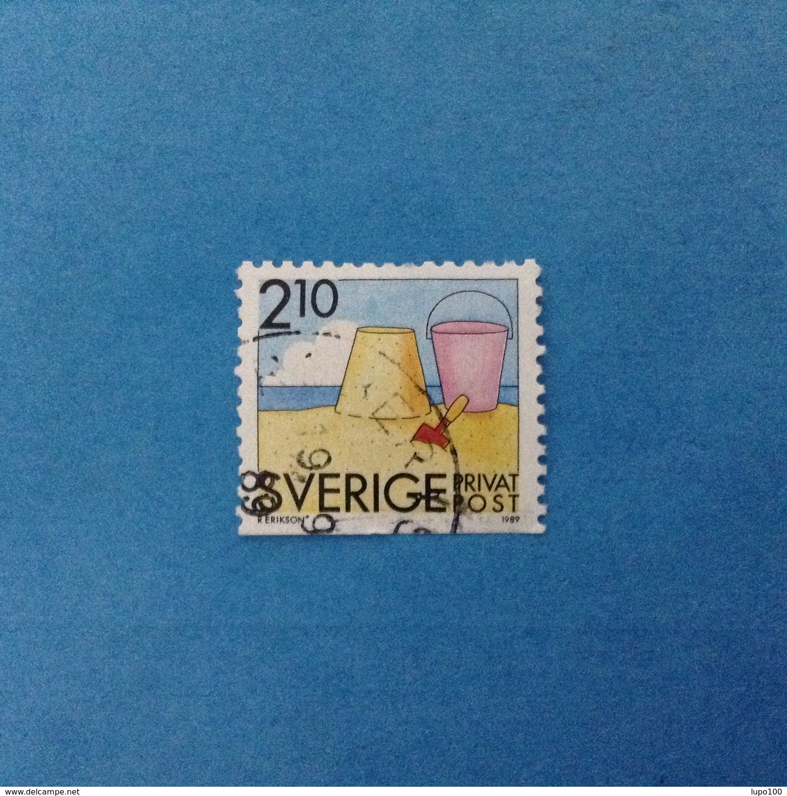 1989 SVEZIA SVERIGE FRANCOBOLLO USATO STAMP USED - POSTA ORDINARIA 2,10 Kr - Oblitérés