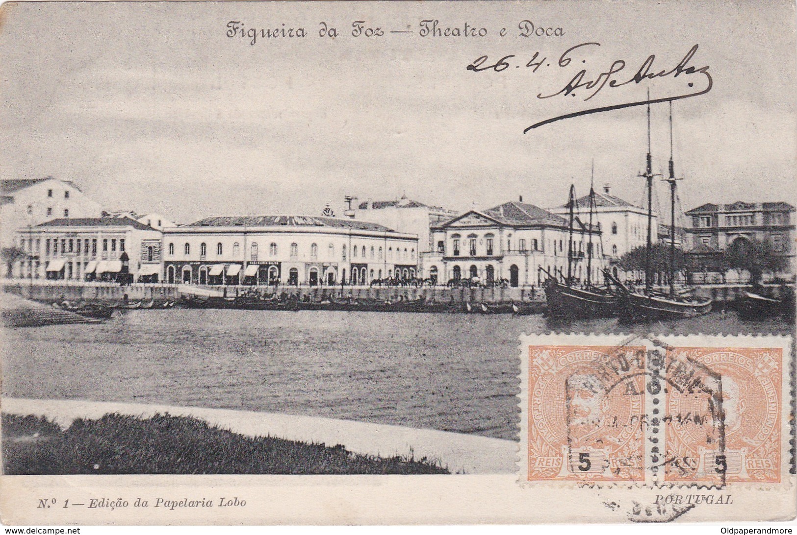 POSTCARD PORTUGAL - FIGUEIRA DA FOZ - THEATRO E DOCA - Coimbra