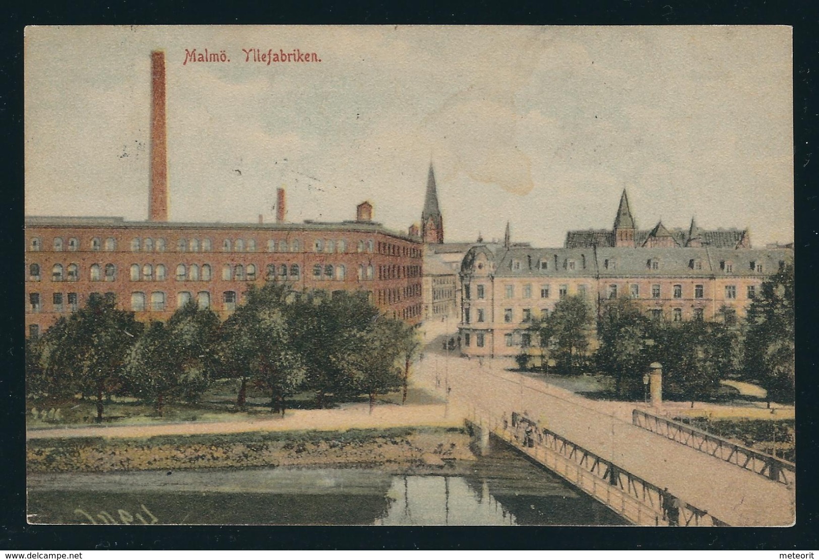 Ansichtkarte Von Yllefabriken In Malmö Nach Rotterdam (Niederlande) Mit MiNr. 50, 51, 51 MALMÖ-Stempel Von 1906 - Briefe U. Dokumente