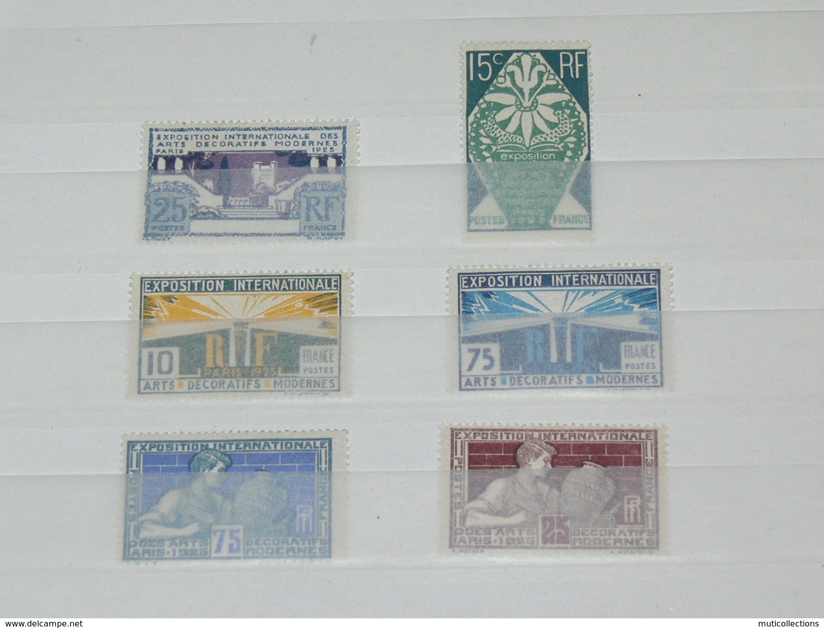 LOT N°1 / 6 TIMBRES NEUFS SANS CHARNIERE "   EXPO INTER 1925 "  / TIMBRE 1900 A 1938 / COTE YT 60 EUROS - Ungebraucht