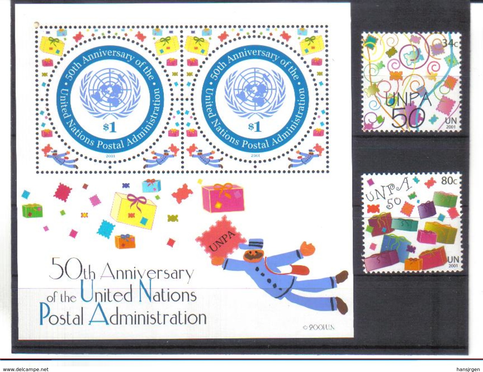 BLO772 UNO NEW YORK  2001  MICHL  881/82 + BLOCK 21 ** Postfrisch Siehe ABBILDUNG - Ungebraucht