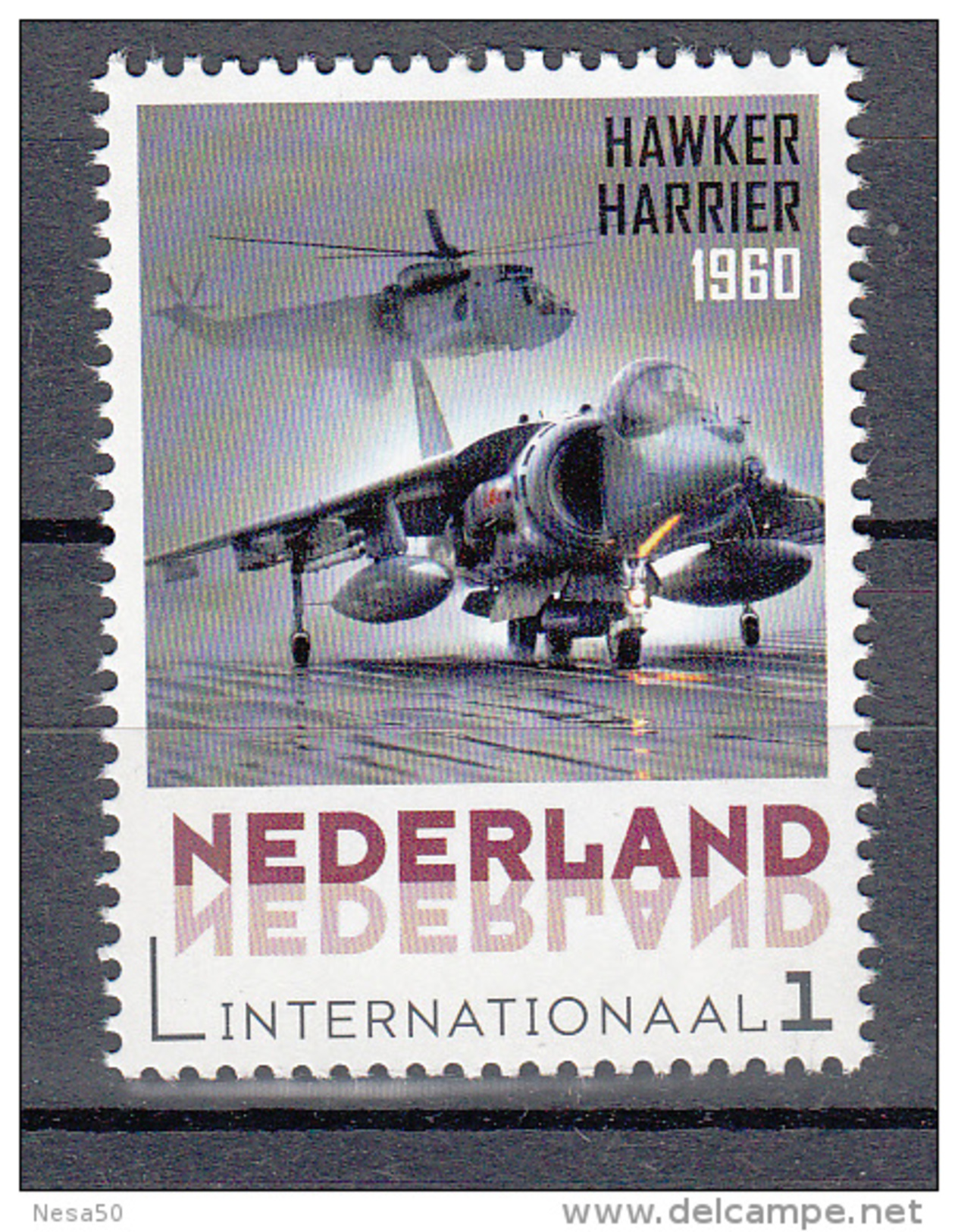 Nederland 2015 Internationaal, Pioneren In De Lucht, Aviation, Vliegtuig, Airplane Thema: Hawker Harrier 1960 - Ongebruikt