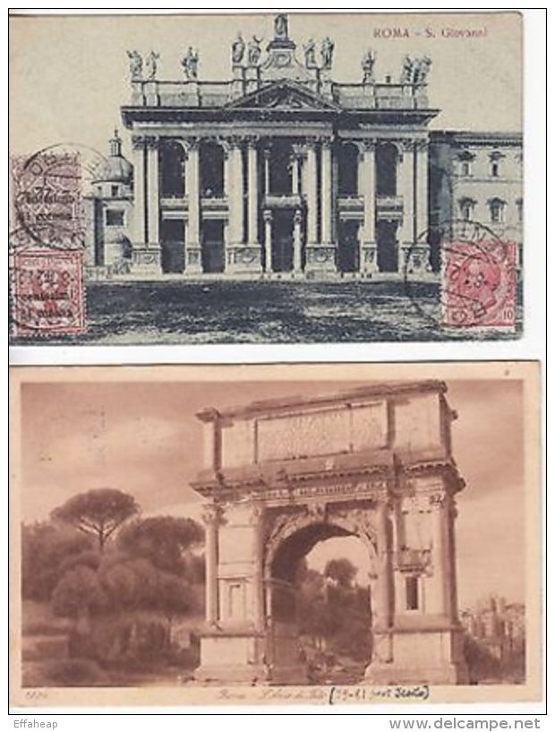 Italy: 4 Postcards, Rome To Czechoslovakia, 1920 (2), 1921 & 1924 - Andere & Zonder Classificatie