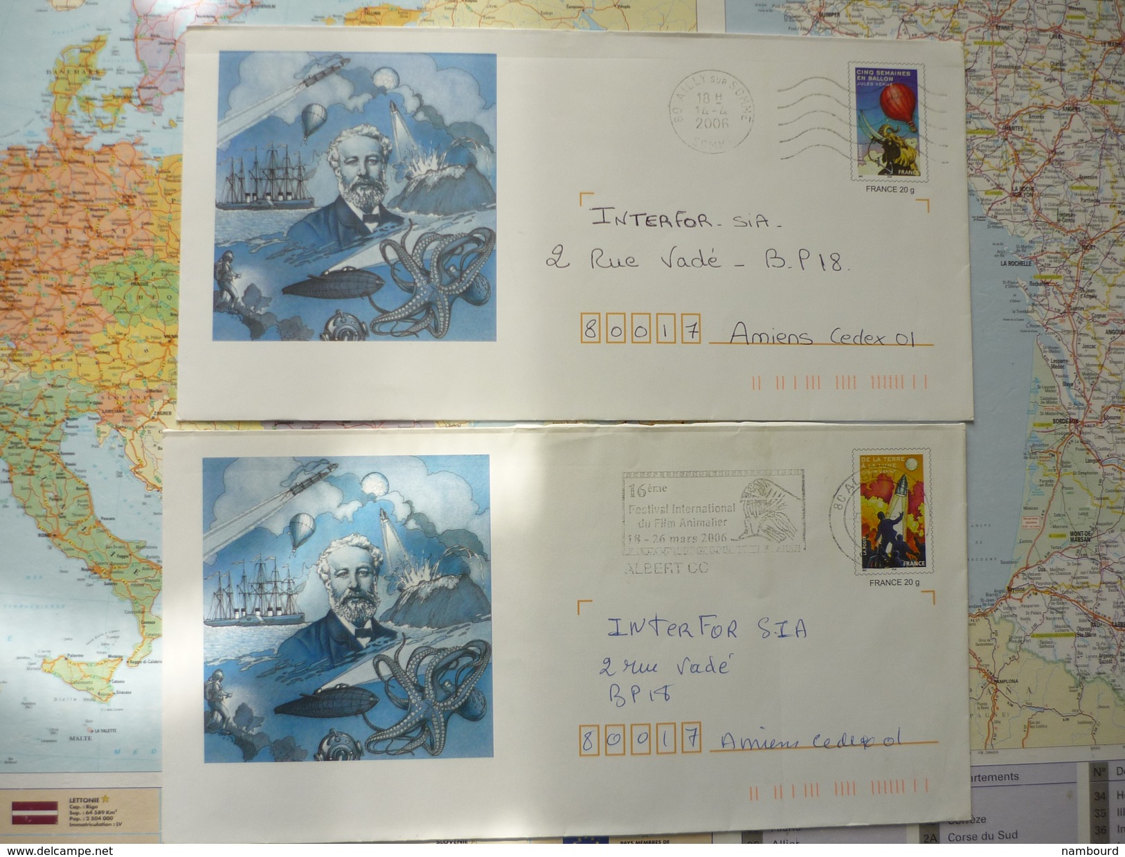 2 PAP Jules Verne - Lots Et Collections : Entiers Et PAP