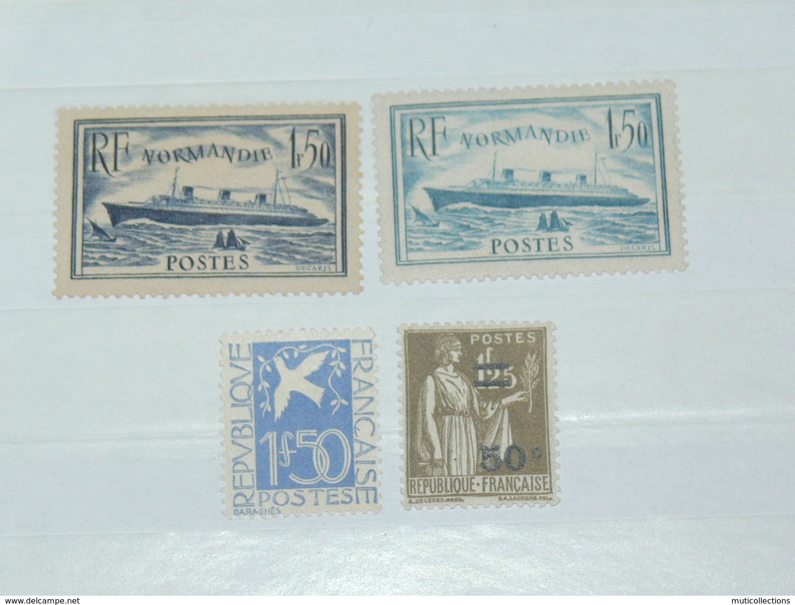 LOT N°3 / 4 TIMBRES NEUFS SANS CHARNIERE "  NORMANDIE ETC ..."   TIMBRE 1900 A 1938 / COTE YT 229 EUROS - Nuovi