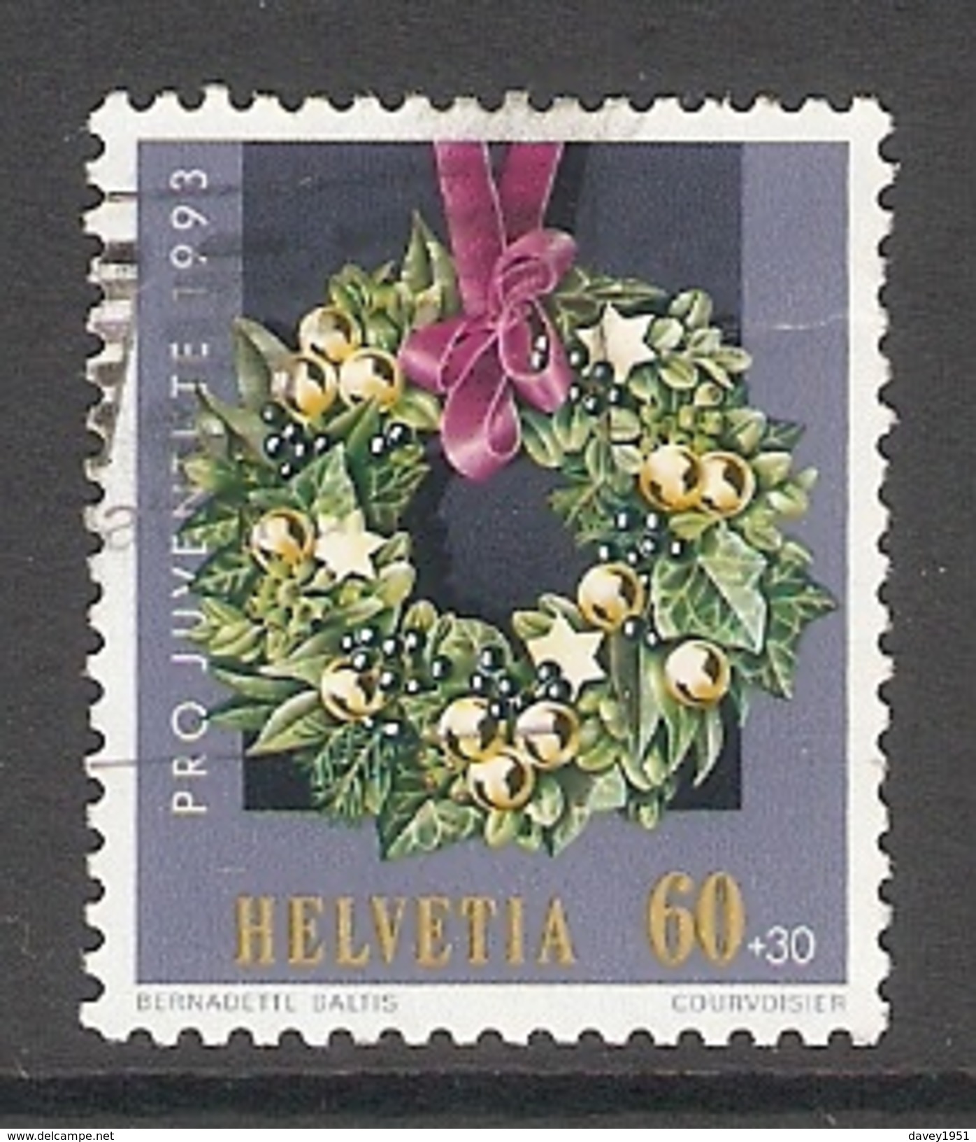 004492 Switzerland Pro Juventute 1993 60c FU - Used Stamps