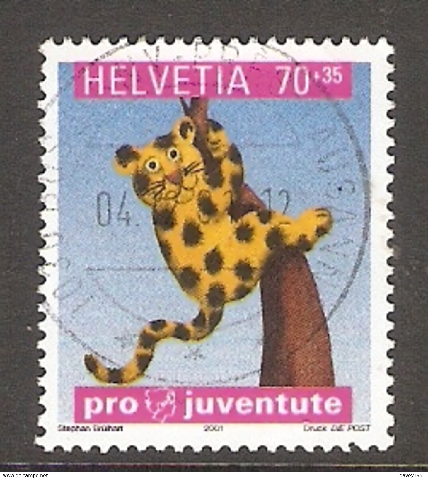 004510 Switzerland Pro Juventute 2001 70c FU - Used Stamps