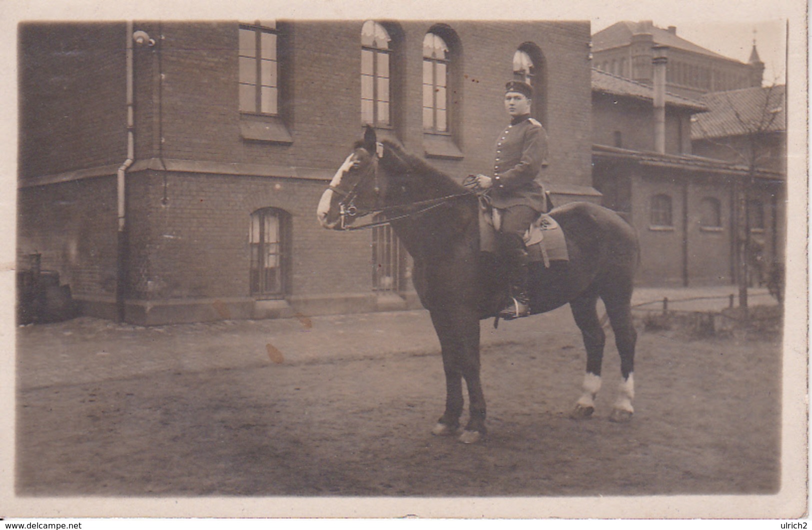 AK Foto Deutscher Soldat Zu Pferd - 1. WK (29015) - Guerra 1914-18