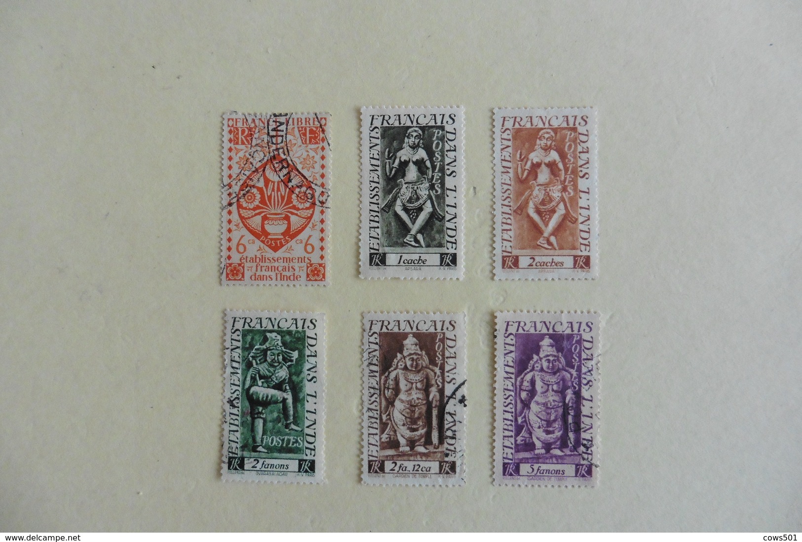 Inde :ETS  : 6 Timbres Oblitérés - Used Stamps