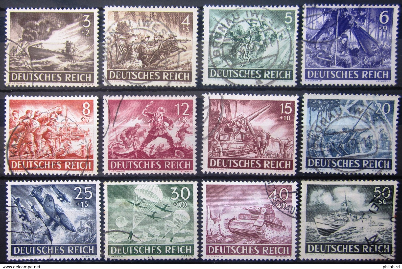 ALLEMAGNE EMPIRE                  N° 748/759                              OBLITERE - Gebraucht