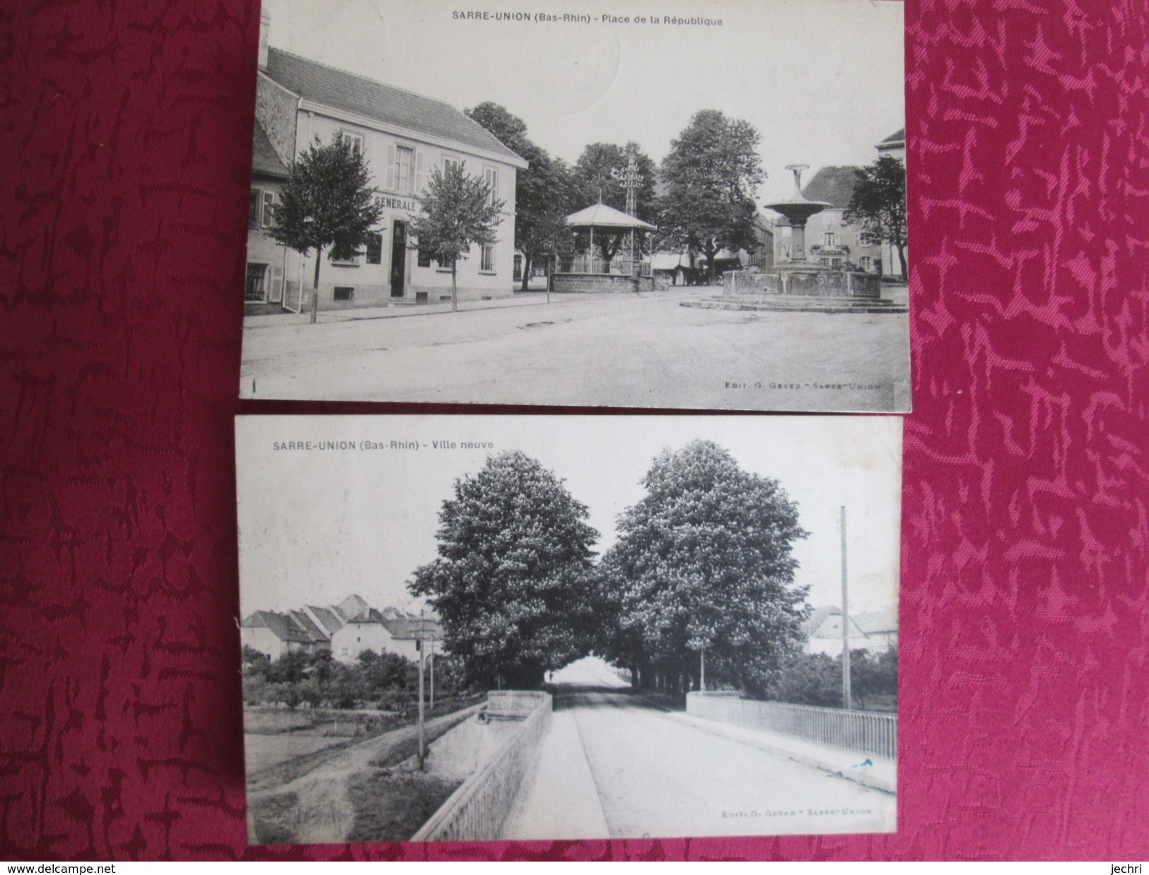 SARRE UNION . 2 CARTES  PLACE DE LA REPUBLIQUE ET VILLE NEUVE - Sarre-Union