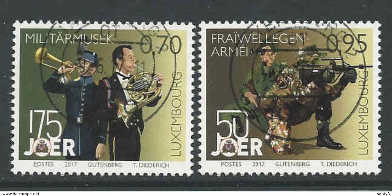 Luxemburg, Yv  Jaar 2017, Reeks,  Prachtig Gestempeld, Zie Scan - Used Stamps