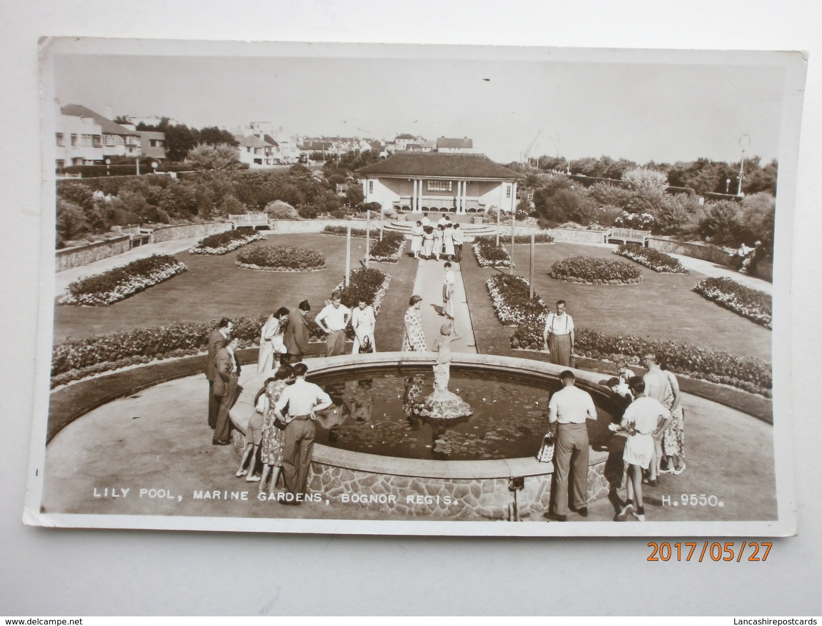 Postcard Lily Pool Marine Gardens Bognor Regis Sussex RP PU 1952 My Ref B11169 - Bognor Regis