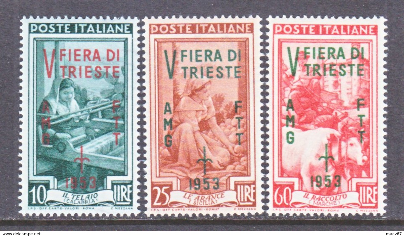 Italy AMG-FTT  178-80   **  FIERA  DI  TRIESTE - Mint/hinged