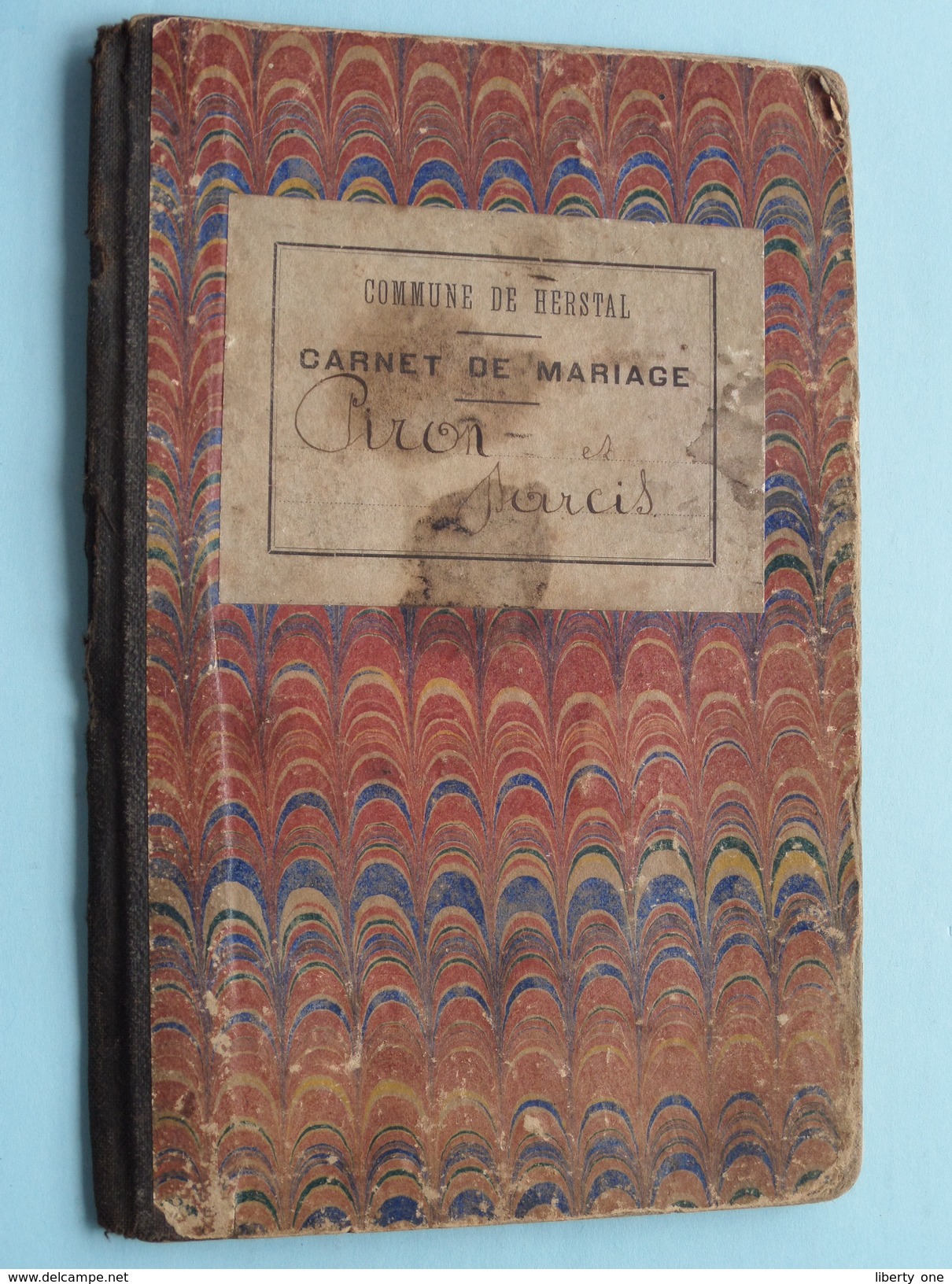 Carnet De MARIAGE ( PIRON / DARCIS Liège - Anno 14 Fév 1895 + Doc Distri Des PAINS (Collez / Voir Photo ) ! - Non Classés