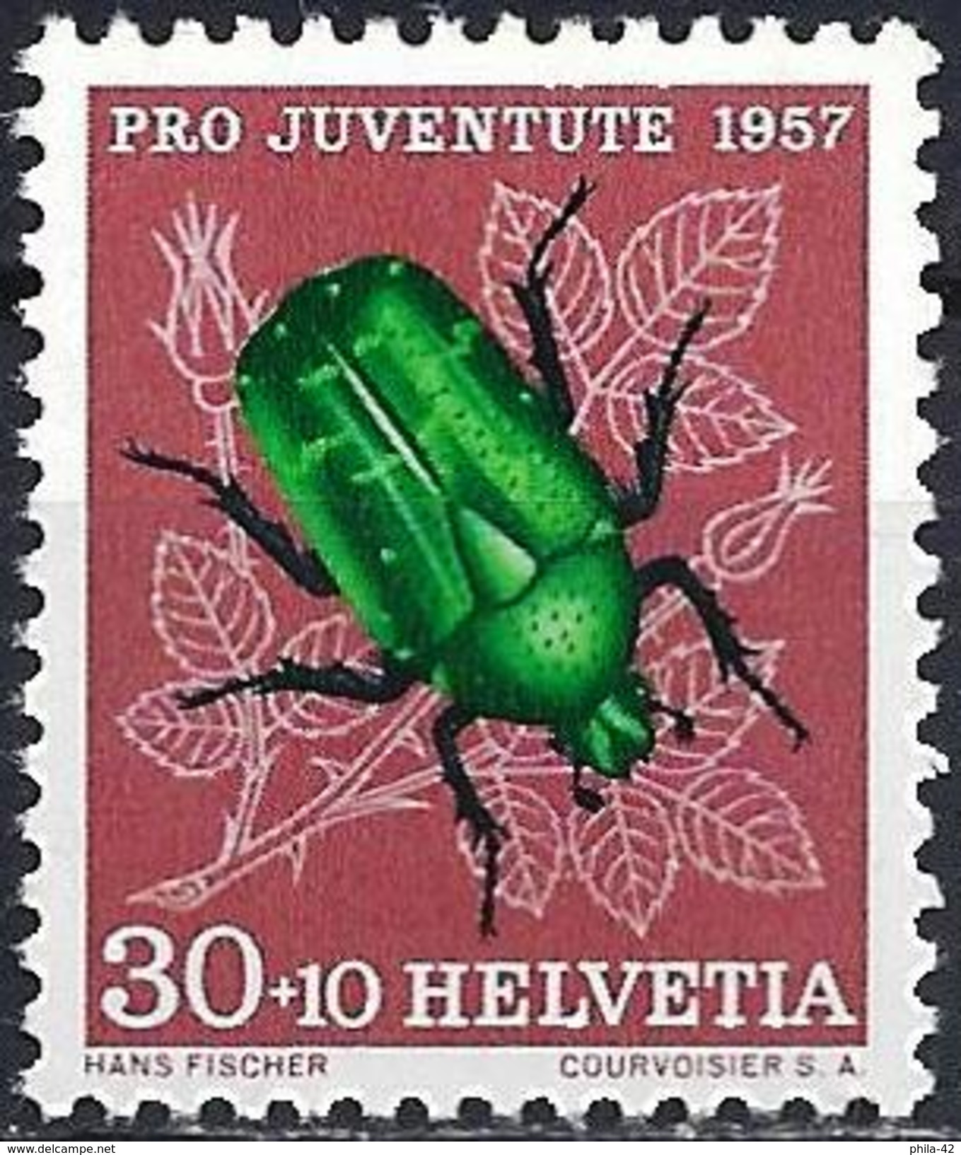 Switzerland 1957 - Insect : Rose Chafer ( Mi 651 - YT 600 ) MNH** - Sonstige & Ohne Zuordnung