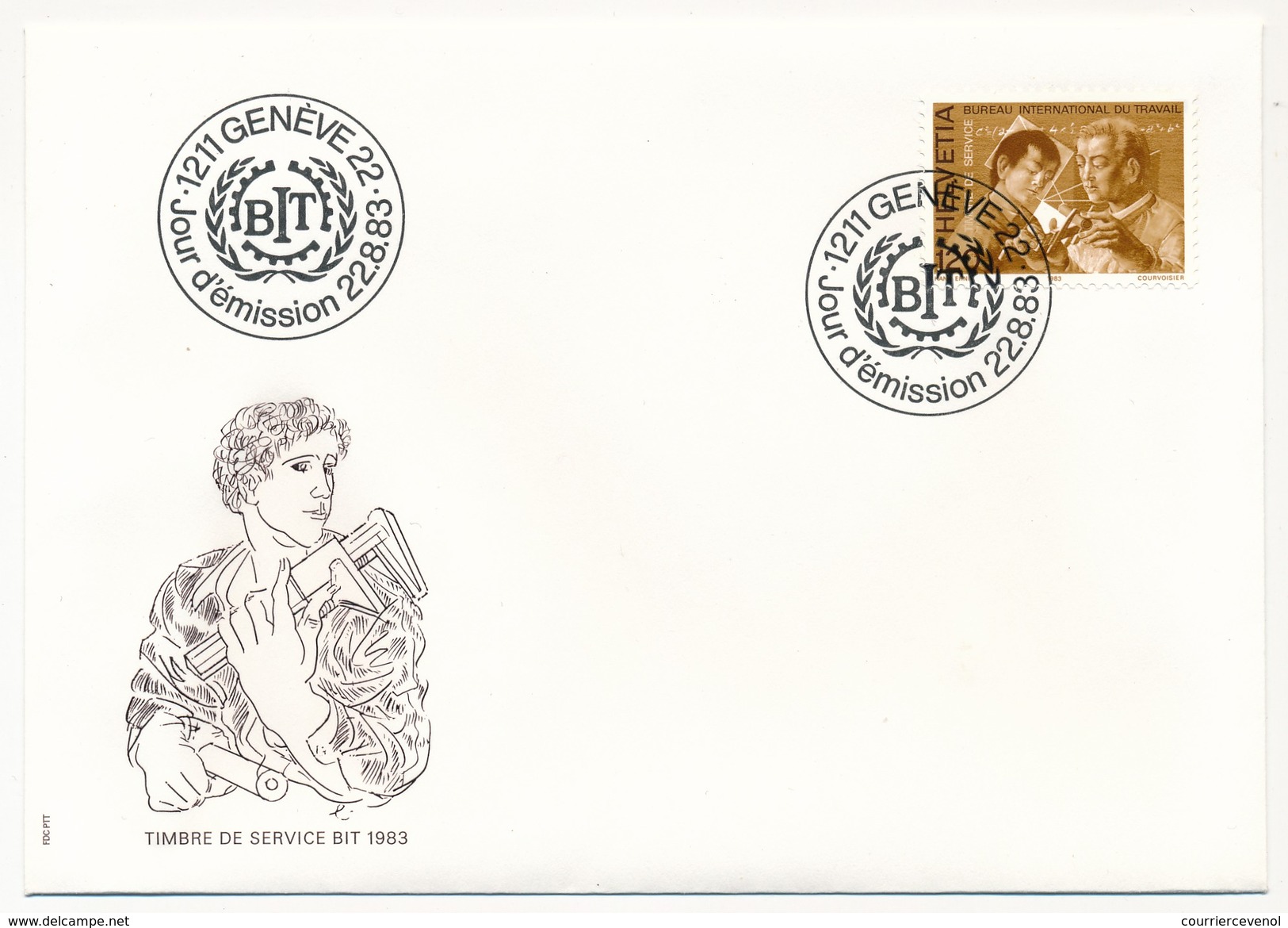 SUISSE - 4 Enveloppes FDC - Bureau International Du Travail - 1974 / 1975 / 1983 / 1988 - Dienstzegels