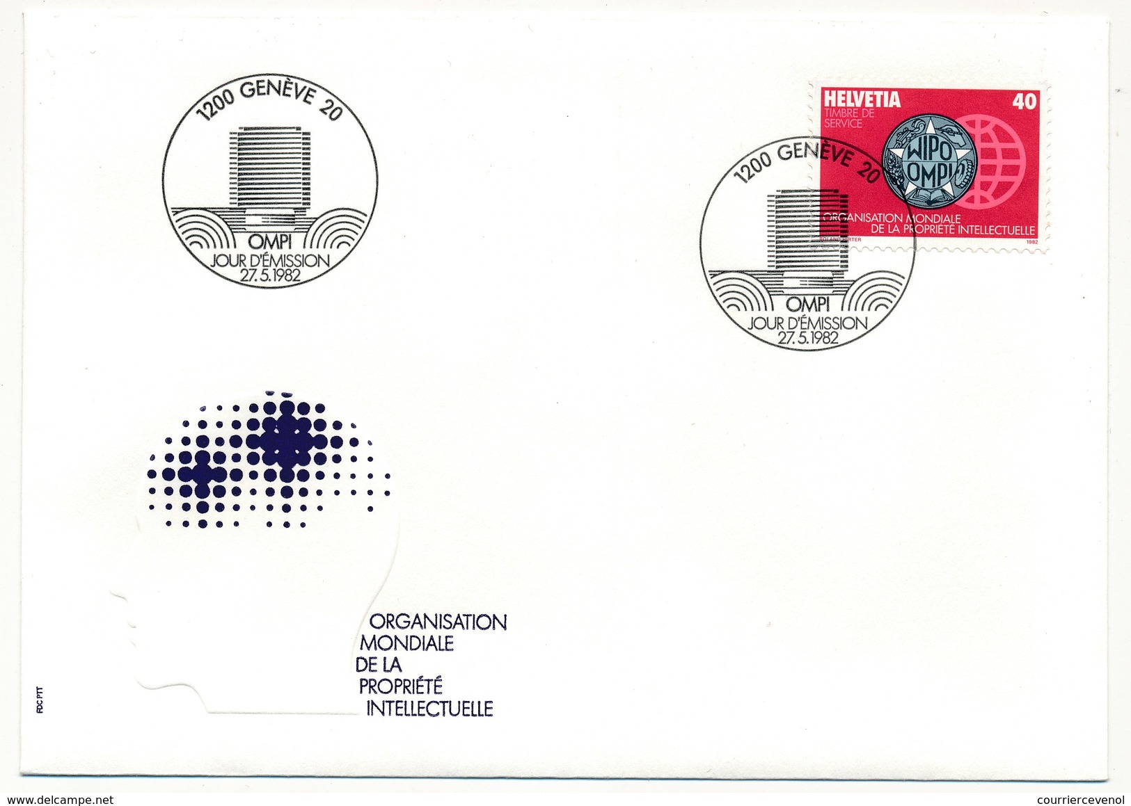 SUISSE - 5 Enveloppes FDC - Organisation Mondiale De La Propriété Industrielle - 1982 - Officials