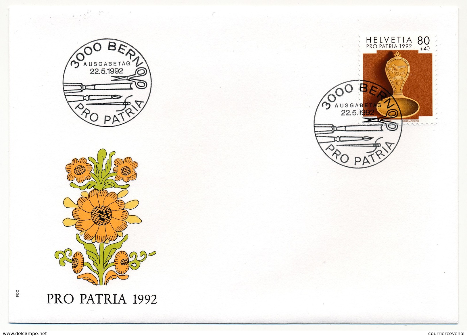 SUISSE - 5 Enveloppes FDC - Pro Patria 1992 - Bern - 22/05/1992 - FDC