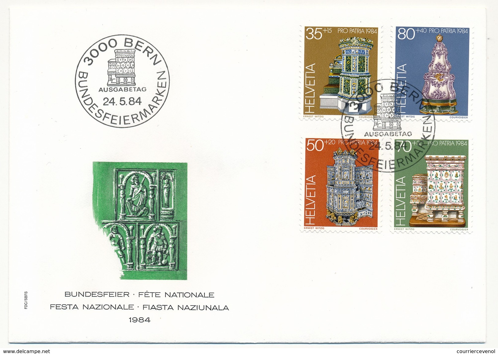 SUISSE - 5 Enveloppes FDC - Fête Nationale 1984 - Bundesfeir - Bern - 24/05/1984 - FDC
