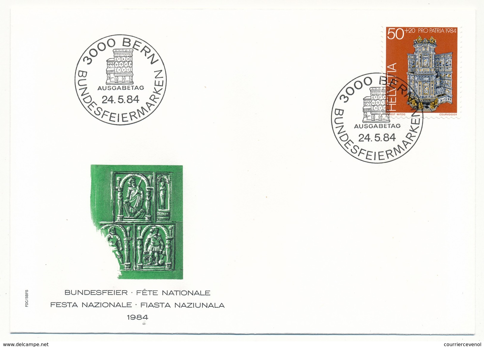 SUISSE - 5 Enveloppes FDC - Fête Nationale 1984 - Bundesfeir - Bern - 24/05/1984 - FDC