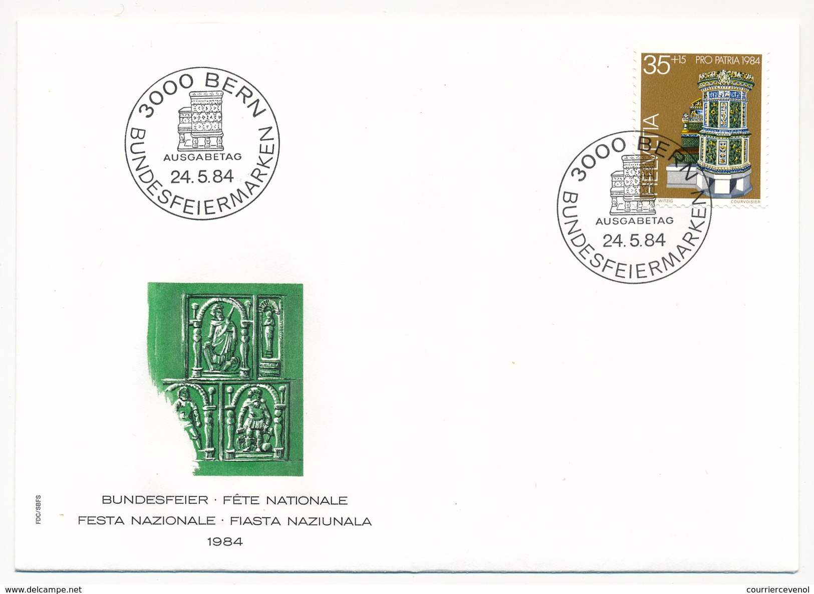 SUISSE - 5 Enveloppes FDC - Fête Nationale 1984 - Bundesfeir - Bern - 24/05/1984 - FDC