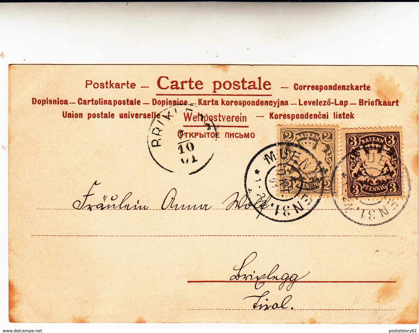 Raphael Kirchner Su Post Card Used 1901 - Kirchner, Raphael